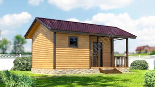 Баня из бруса 7×4 (Б-41), 28 м²