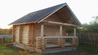 Баня 5×5 с террасой, 25 м²