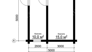 Дом 5×5 м в лапу, 25 м²