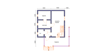 Баня из бруса 6×9 (Б-115), 95 м²