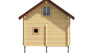 Баня из оцилиндрованного бревна 6×8 (ББ-43), 96 м²