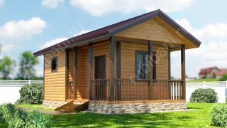 Баня из бруса 7×4 (Б-41), 28 м²