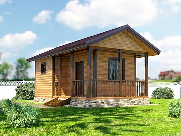 Баня из бруса 7×4 (Б-41), 28 м²