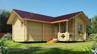 Баня из бревна 6.5×9 (ББ-50), 60 м²