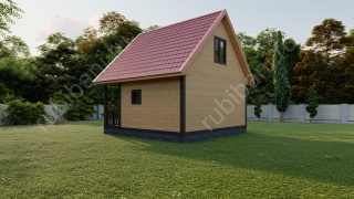 Баня из бруса 6×6 (Б-120), 60 м²