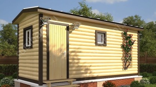 Мобильная баня 2.3×6, 13.8 м²