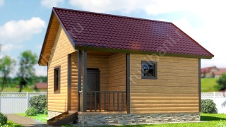 Баня из бруса 6×6 (Б-12), 36 м²