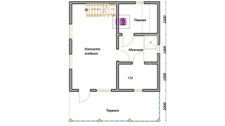 Баня из бруса 6×6 (Б-106), 84 м²
