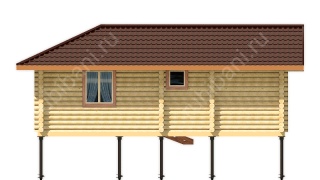 Баня из бревна 6.5×9 (ББ-50), 60 м²
