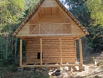 Дом-баня 7×5 с террасой, 35 м²