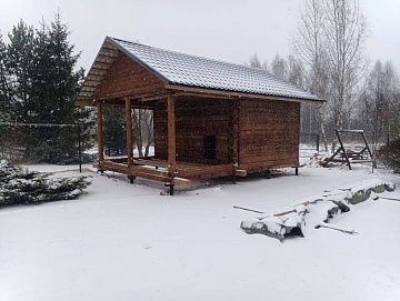 Баня 6×4 с террасой, 36 м²