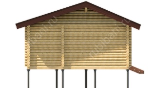 Баня из оцилиндрованного бревна 7×8 м (ББ-48), 48 м²