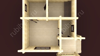 Баня из бревна 6×6 (ББ-14), 36 м²