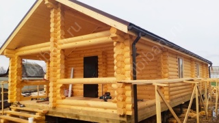 Баня из бревна 7×14 (ББ-18), 98 м²