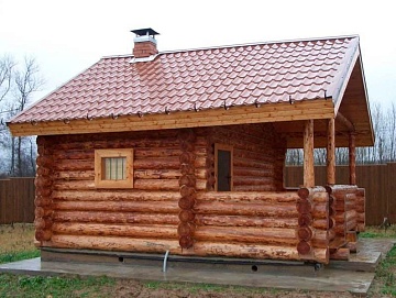 Баня 5×3 с террасой, 15 м²