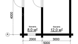 Дом 4×5 м в лапу, 20 м²
