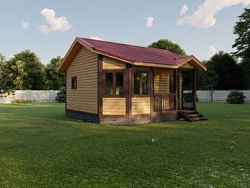 Баня из бруса 6×6 (Б80), 35 м²