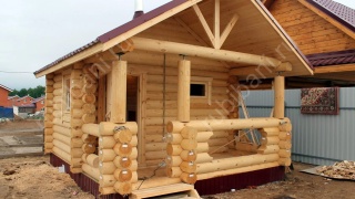 Баня 5×4 с террасой, 20 м²