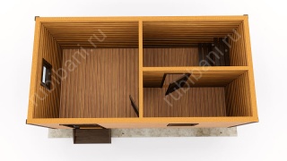 Баня из бруса 3×6 (Б-10), 18 м²