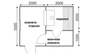 Баня из бруса 3×4 (Б-4), 12 м²