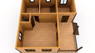 Баня из бруса 7×7 (Б-15), 49 м²