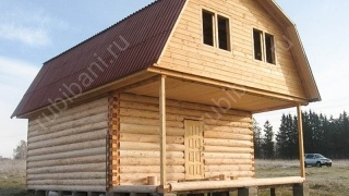 Баня 5×5 с террасой, 35 м²