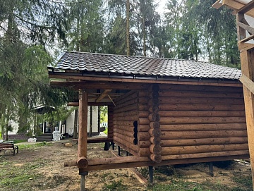 Баня 6×6 с террасой, 48 м²