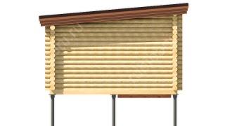 Баня из оцилиндрованного бревна 5×8 (ББ-41), 40 м²