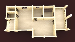 Баня из бревна 7×14 (ББ-18), 98 м²