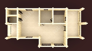 Баня из бревна 7×14 (ББ-18), 98 м²