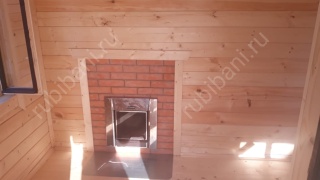 Баня из бруса 6×4 с террасой (Б-5), 24 м²