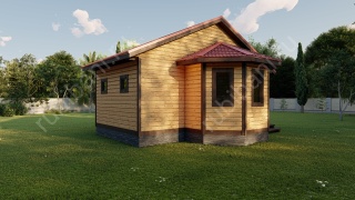 Баня из бруса 6×7.5 (Б-126), 36 м²