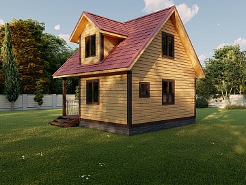 Баня из бруса 6×6 (Б-51), 63 м²
