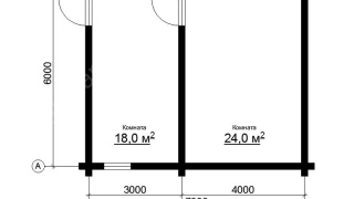 Дом 6×7 м в лапу, 42 м²