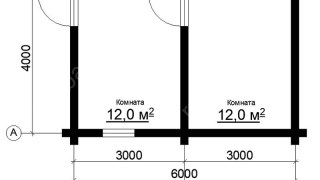 Дом 4×6 м в чашу, 24 м²