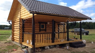 Баня 6×3 с террасой, 30 м²