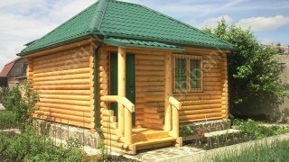 Дом 6×6 м в чашу, 36 м²