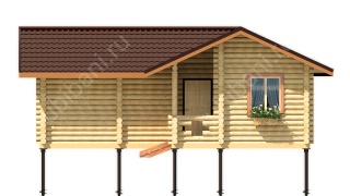 Баня из бревна 6.5×9 (ББ-50), 60 м²