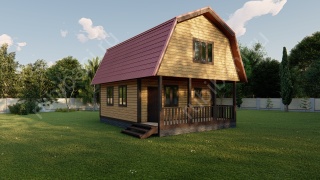 Баня из бруса 6×6 (Б-106), 84 м²