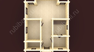 Баня из бревна 7.5×9 (ББ-20), 67.5 м²