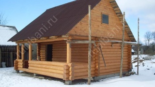 Баня 5×3 с террасой, 15 м²