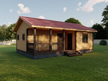 Баня из профбруса 6×9 (Б92), 54 м²