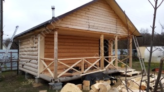 Баня 6×4 с террасой, 36 м²
