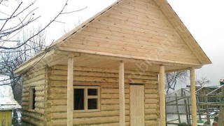 Баня 6×3 с террасой, 30 м²