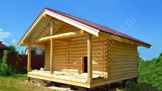 Баня 4×4 с террасой, 24 м²