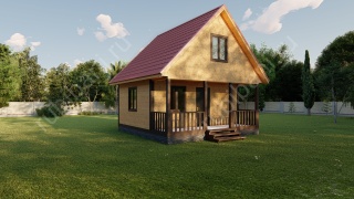 Баня из бруса 6×6 (Б-120), 60 м²