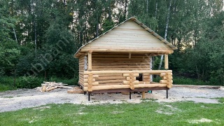 Баня 5×5 с террасой, 35 м²