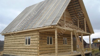 Дом-баня 6×8 с террасой, 48 м²