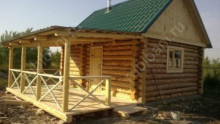 Баня 6×5 с террасой, 30 м²