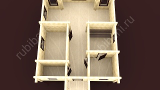 Баня из бревна 7.5×9 (ББ-20), 67.5 м²